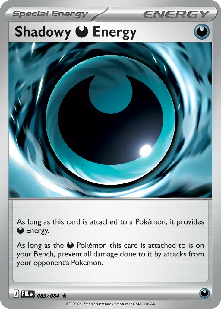 Shadowy Darkness Energy Pitch Black Pokemon card