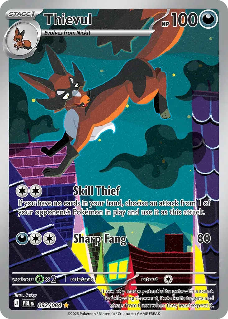 Thievul Pitch Black Pokemon card