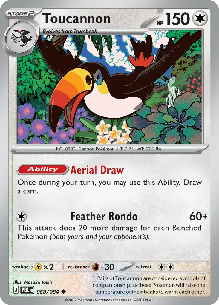 Toucannon Pitch Black Pokemon card