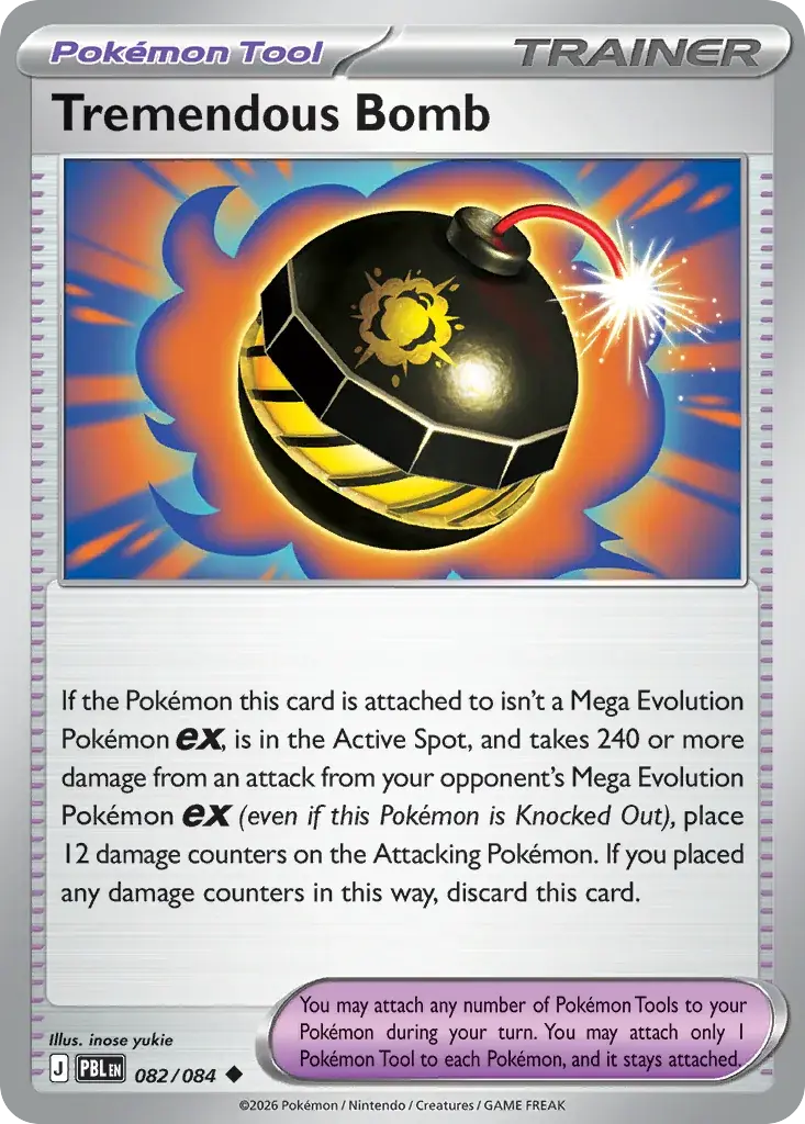 Tremendous Bomb Pitch Black Pokemon card