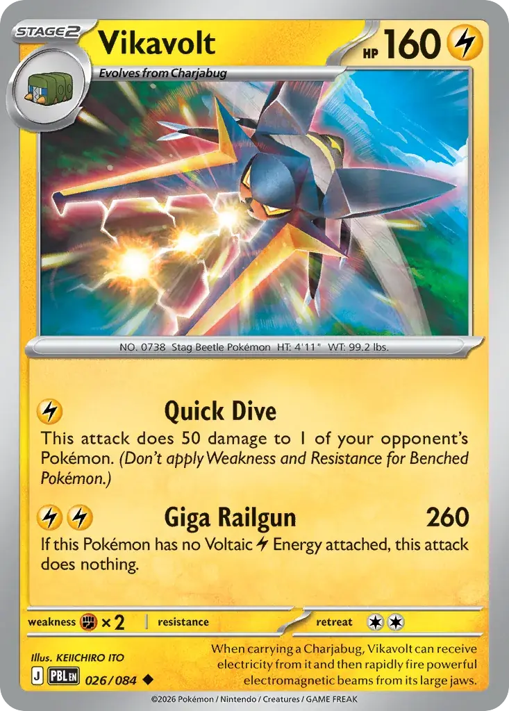 Vikavolt Pitch Black Pokemon card