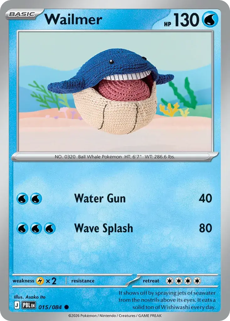 Wailmer Pitch Black Pokemon card