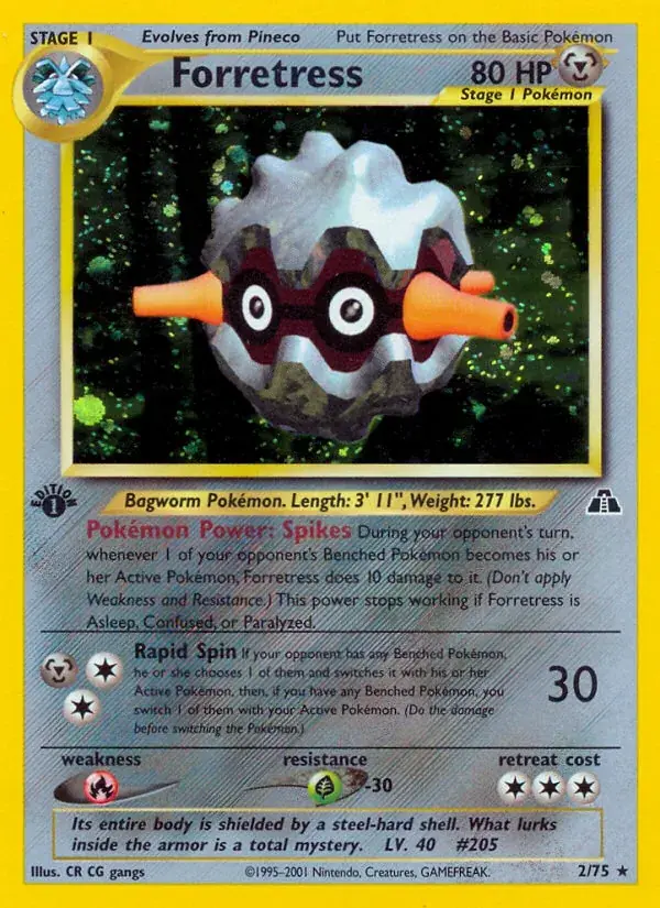 Forretress Neo Discovery Pokemon card