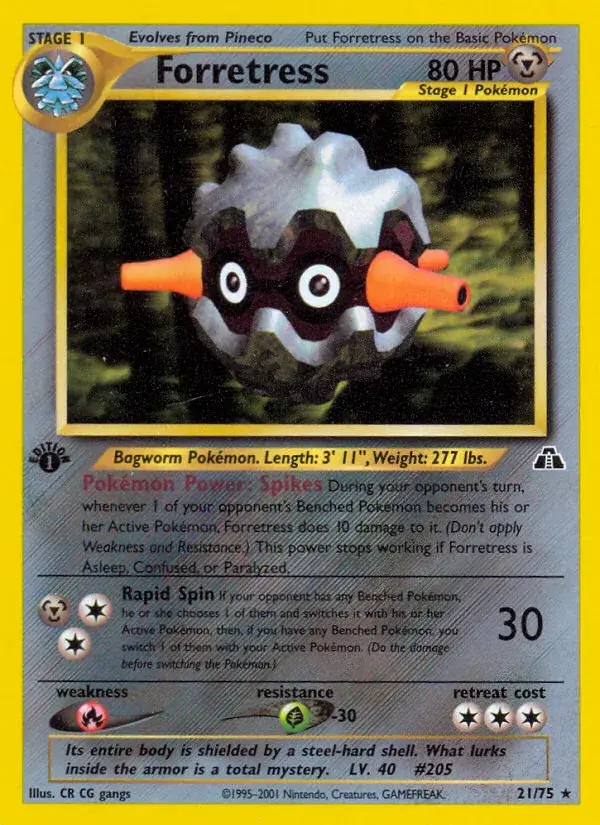 Forretress Neo Discovery Pokemon card