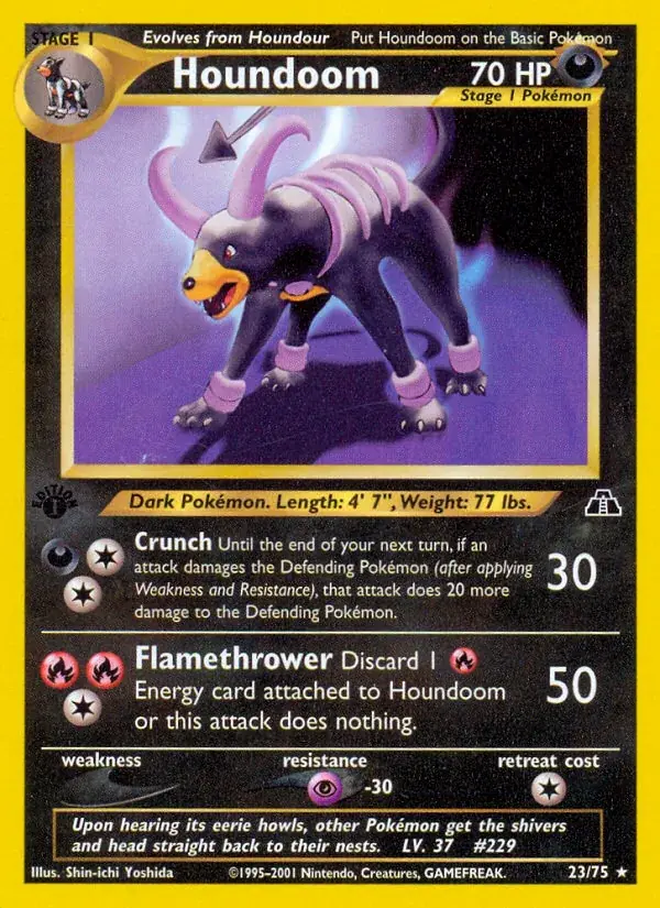 Houndoom Neo Discovery Pokemon card
