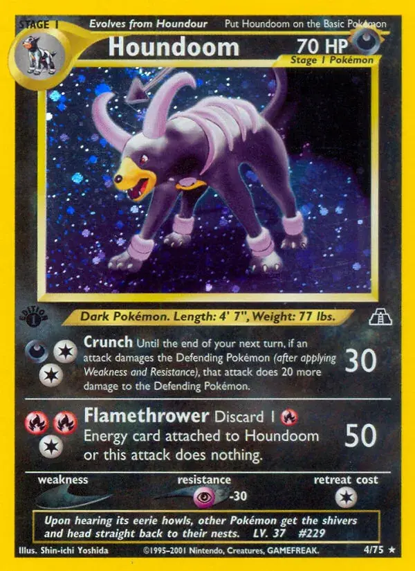 Houndoom Neo Discovery Pokemon card
