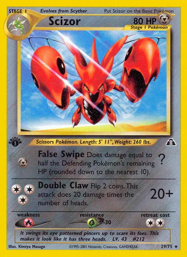 Scizor Neo Discovery Pokemon card