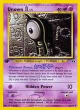 Unown [A] Rare Neo Discovery