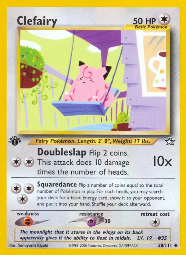 Clefairy Neo Genesis Pokemon card