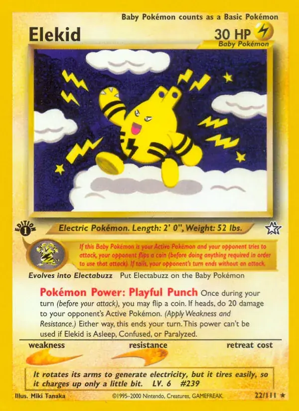 Elekid Neo Genesis Pokemon card