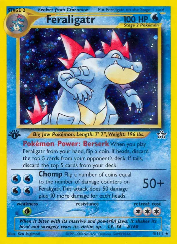Feraligatr Neo Genesis Pokemon card