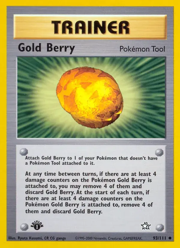 Gold Berry Neo Genesis Pokemon card