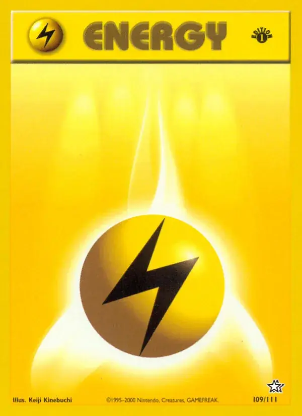 Lightning Energy Neo Genesis Pokemon card