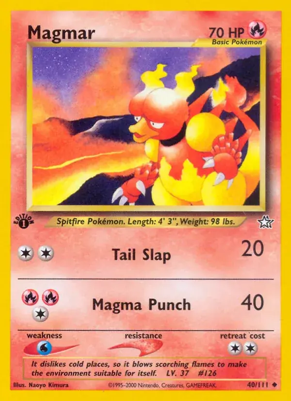 Magmar Neo Genesis Pokemon card