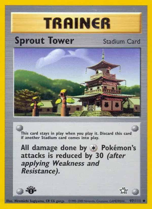 Sprout Tower Neo Genesis Pokemon card
