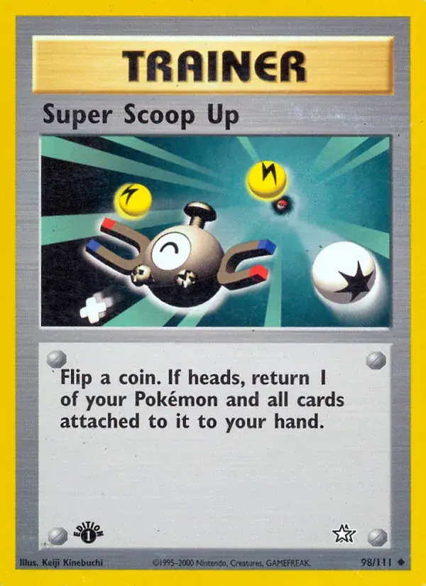 Super Scoop Up Neo Genesis Pokemon card