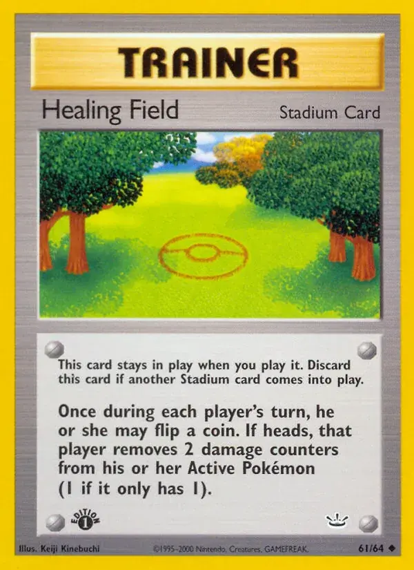 Healing Field Neo Revelation Pokemon card