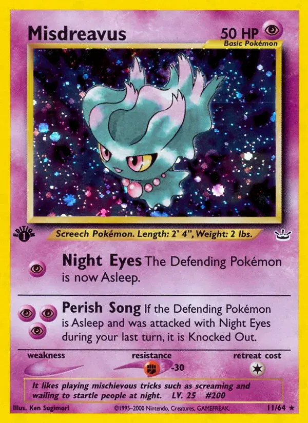 Misdreavus Neo Revelation Pokemon card