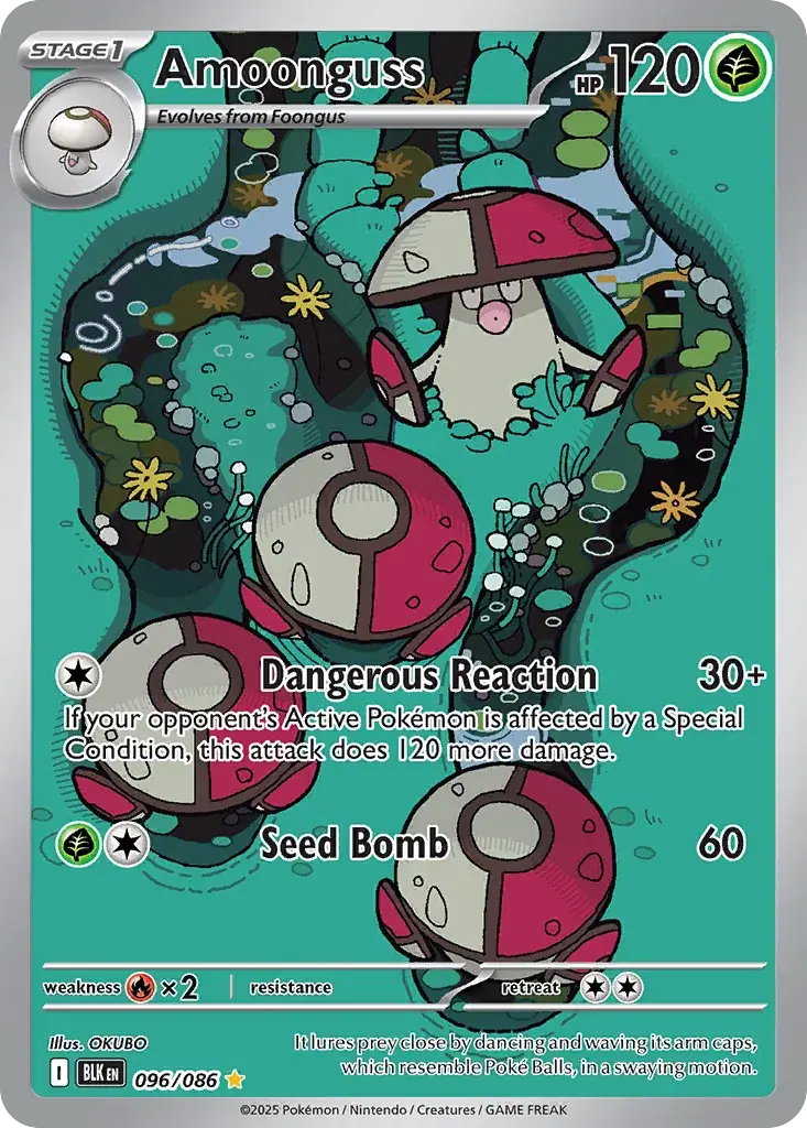 Amoonguss Black Bolt Pokemon card