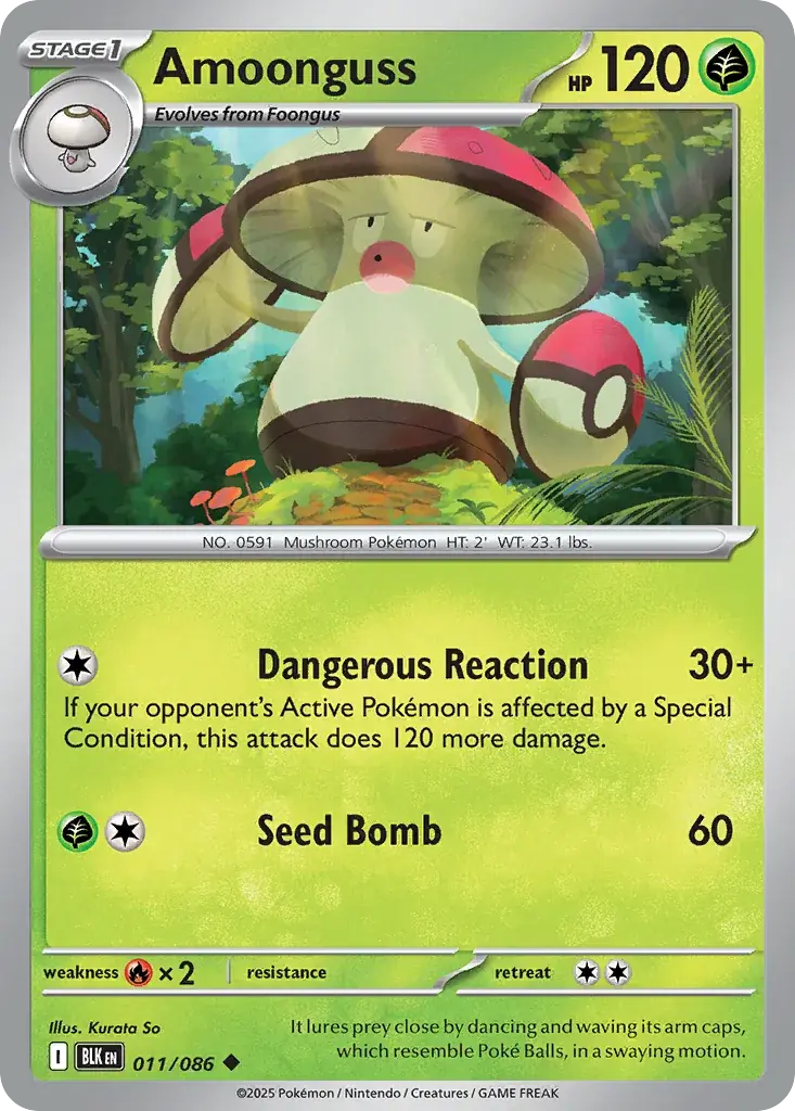 Amoonguss Black Bolt Pokemon card