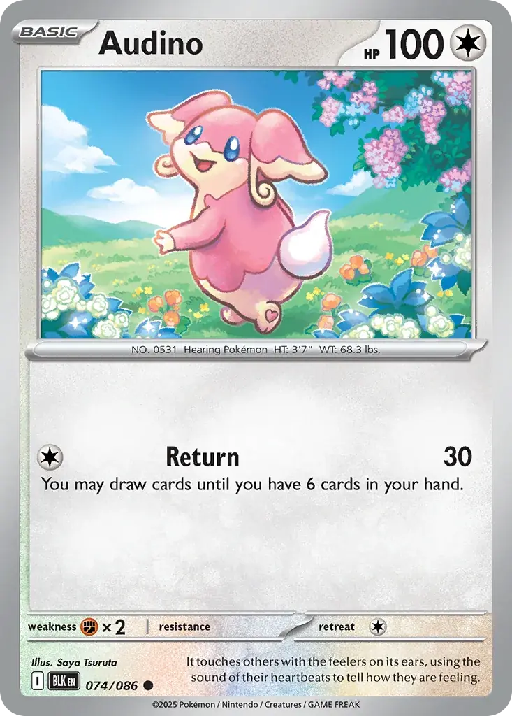 Audino Black Bolt Pokemon card