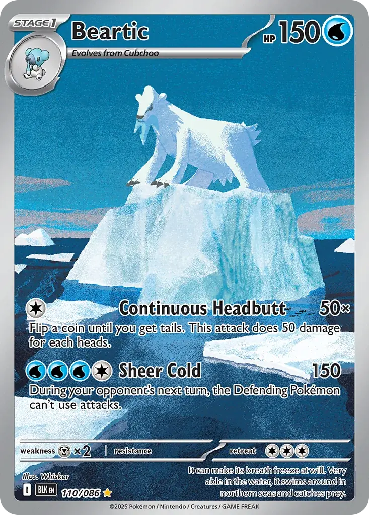 Beartic Black Bolt Pokemon card