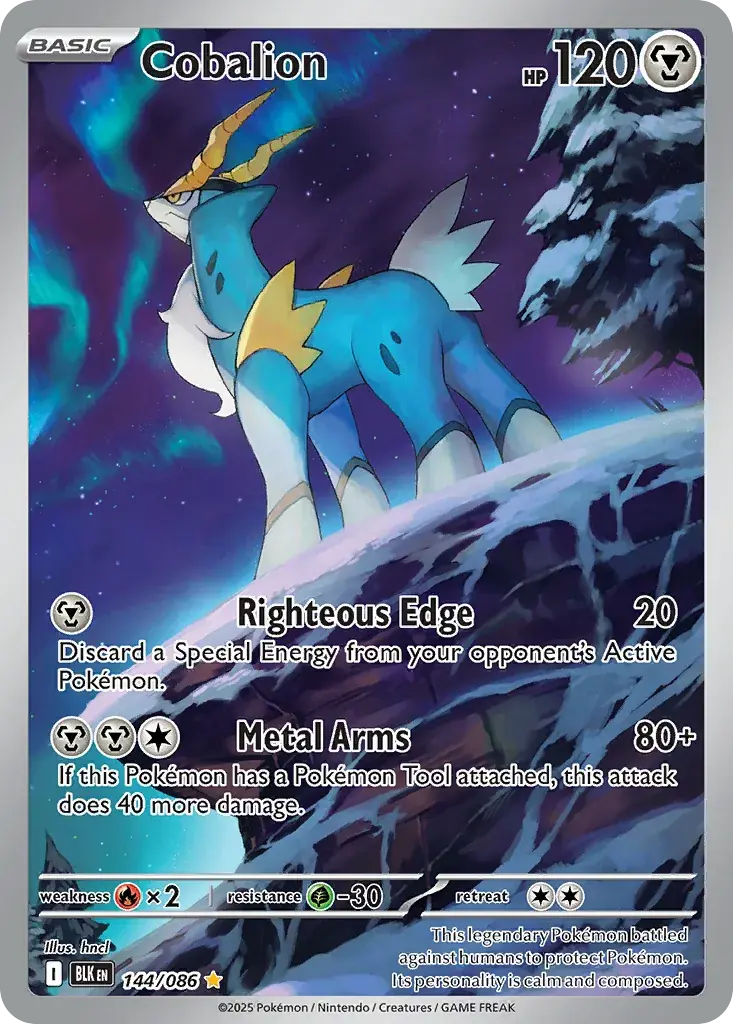 Cobalion Black Bolt Pokemon card