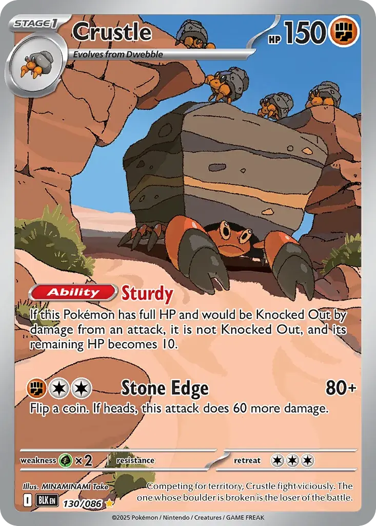 Crustle Black Bolt Pokemon card