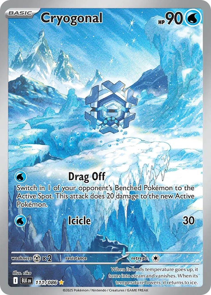 Cryogonal Black Bolt Pokemon card