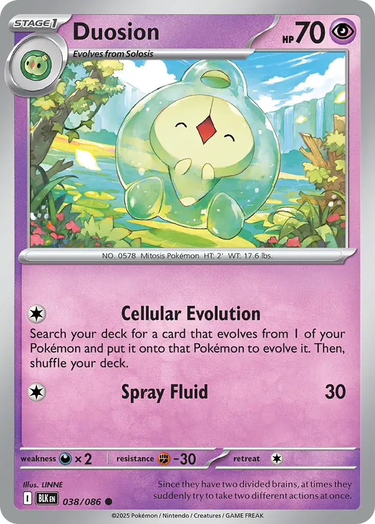 Duosion Black Bolt Pokemon card