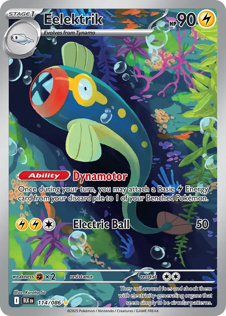 Eelektrik Black Bolt Pokemon card