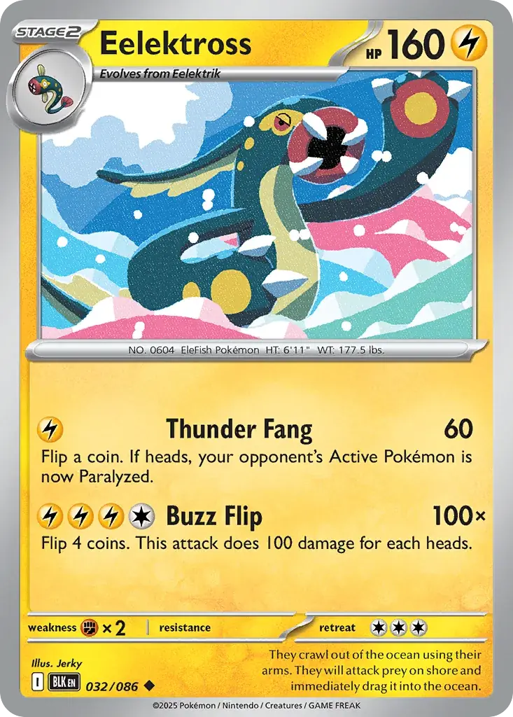 Eelektross Black Bolt Pokemon card