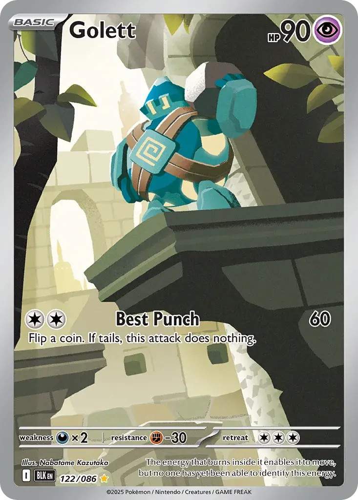 Golett Black Bolt Pokemon card