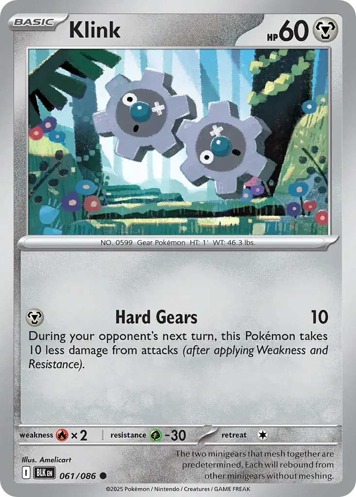Klink Black Bolt Pokemon card