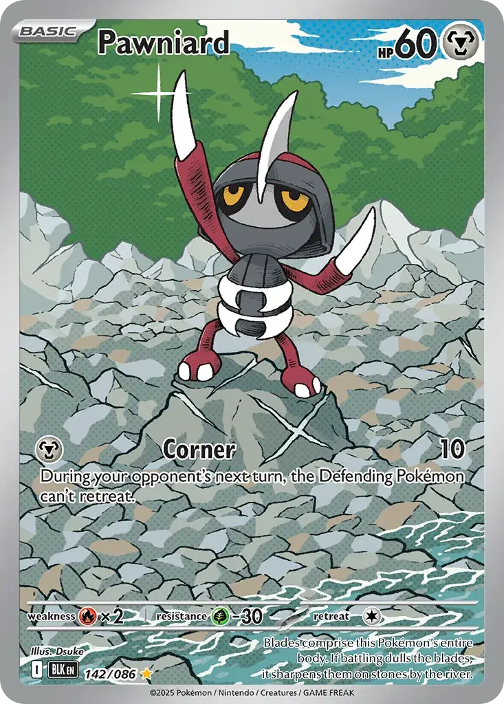 Pawniard Black Bolt Pokemon card