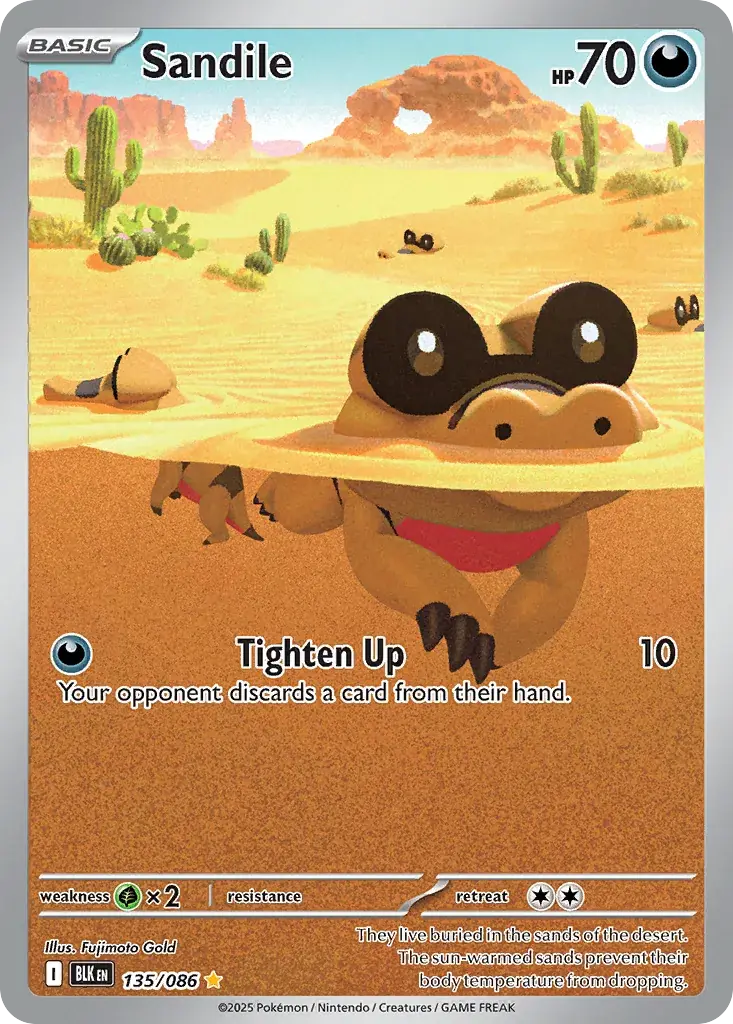 Sandile Black Bolt Pokemon card