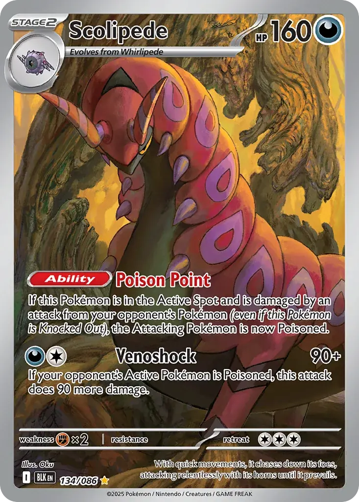 Scolipede Black Bolt Pokemon card