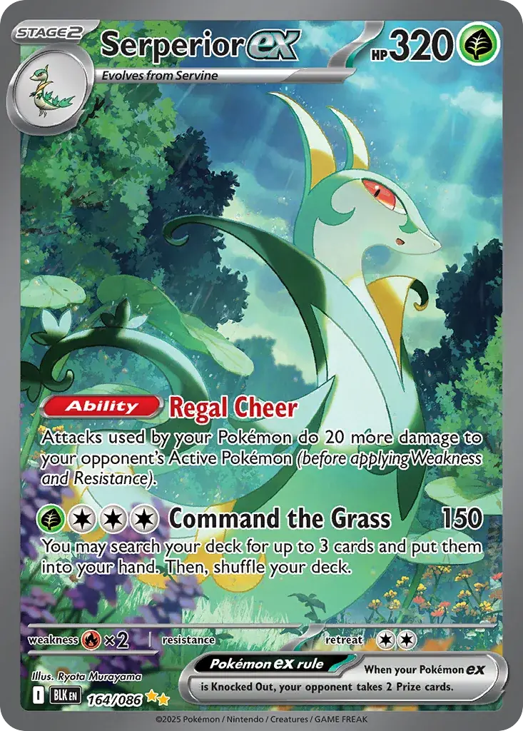 Serperior ex Black Bolt Pokemon card