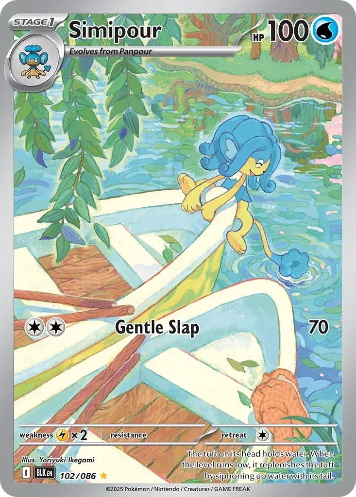 Simipour Black Bolt Pokemon card