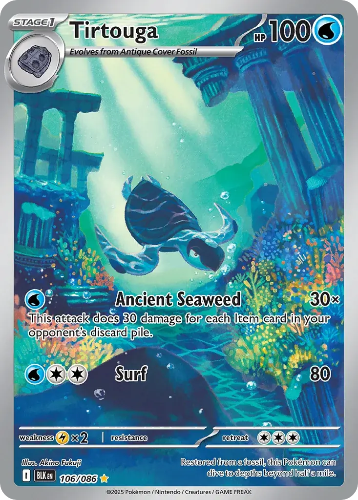 Tirtouga Black Bolt Pokemon card
