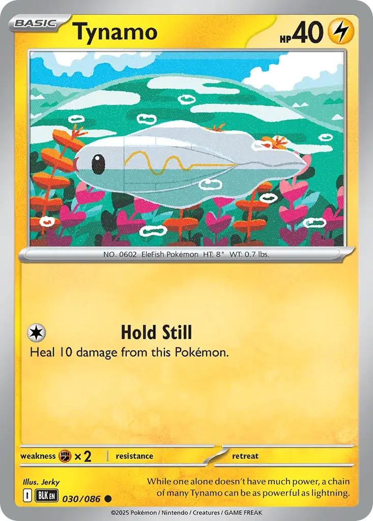 Tynamo Black Bolt Pokemon card