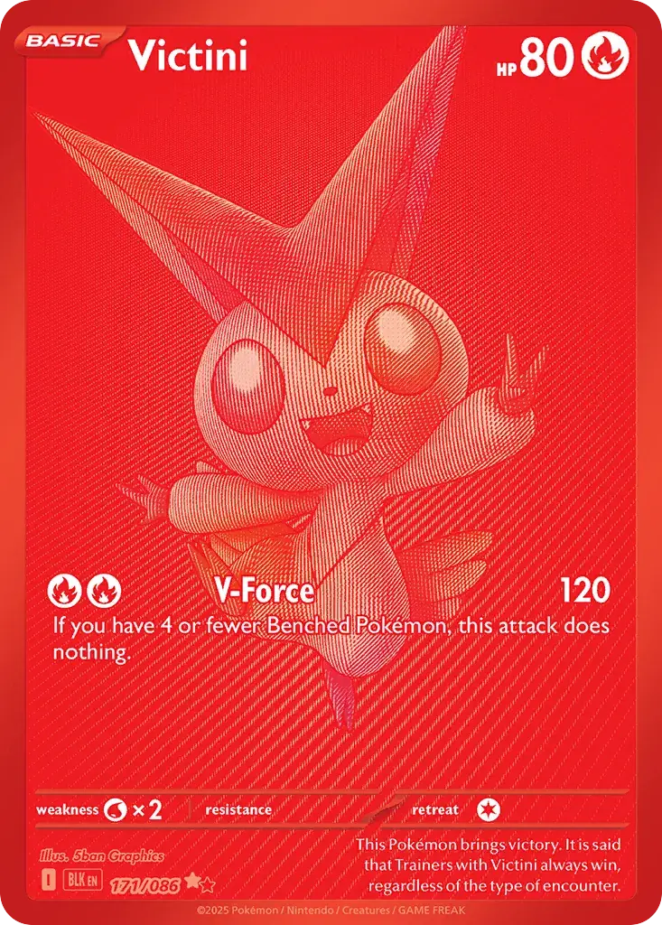 Victini Black Bolt Pokemon card