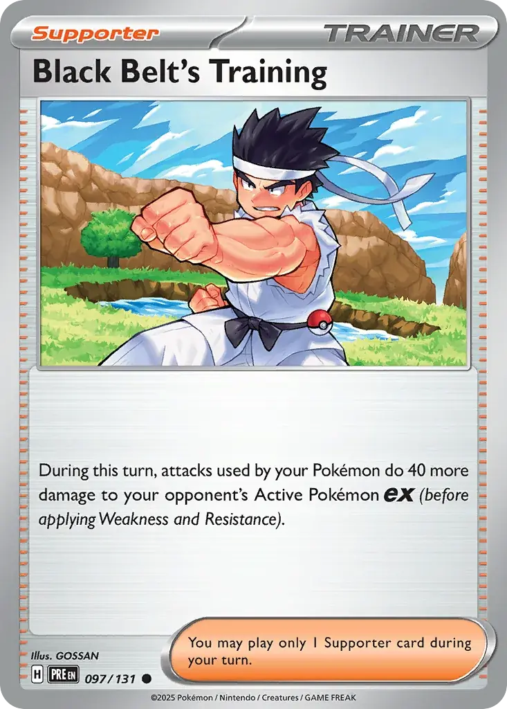 Black Belt's Training Prismatic Evolutions Pokemon card