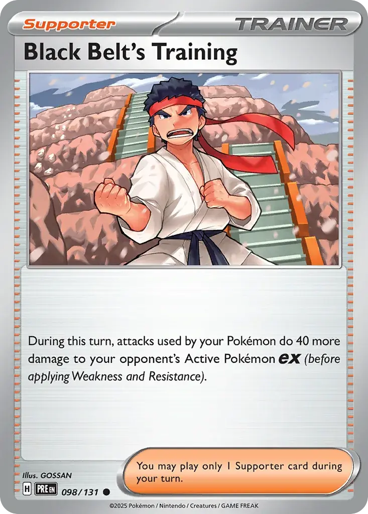 Black Belt's Training Prismatic Evolutions Pokemon card