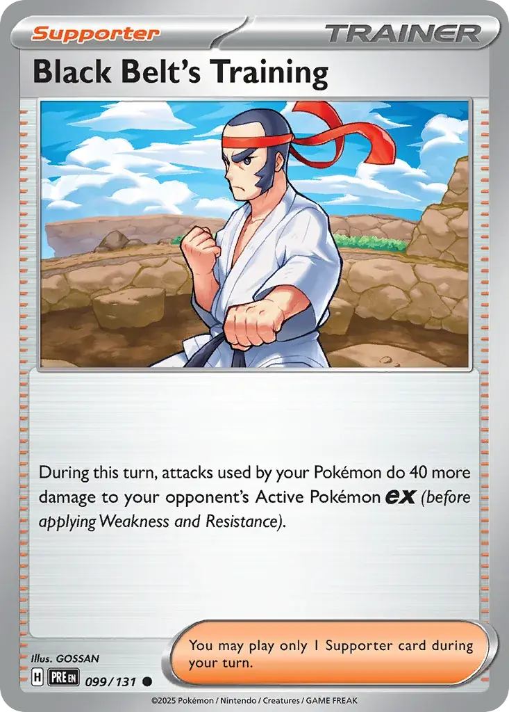 Black Belt's Training Prismatic Evolutions Pokemon card