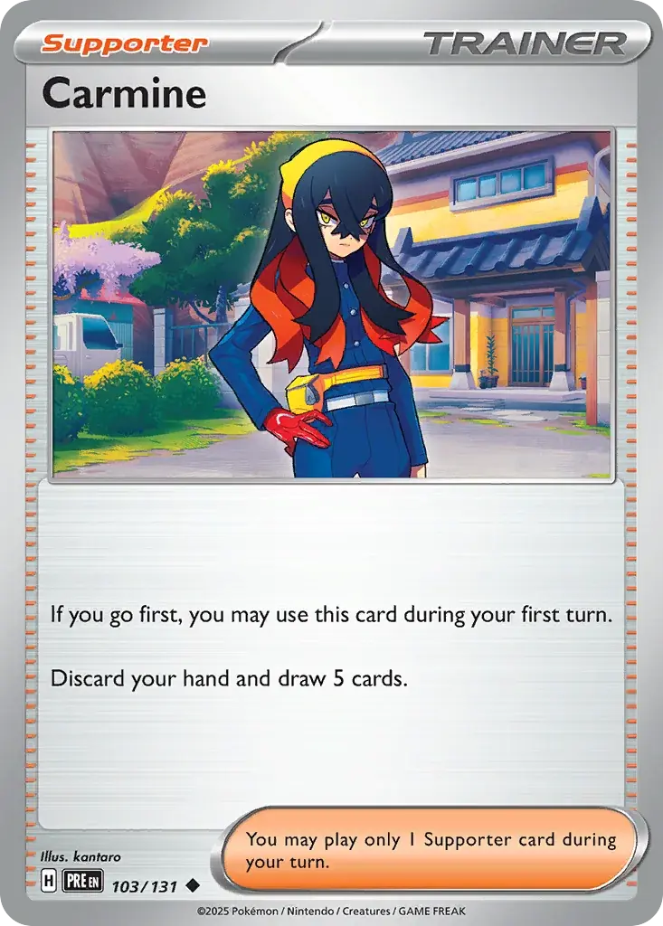 Carmine Prismatic Evolutions Pokemon card