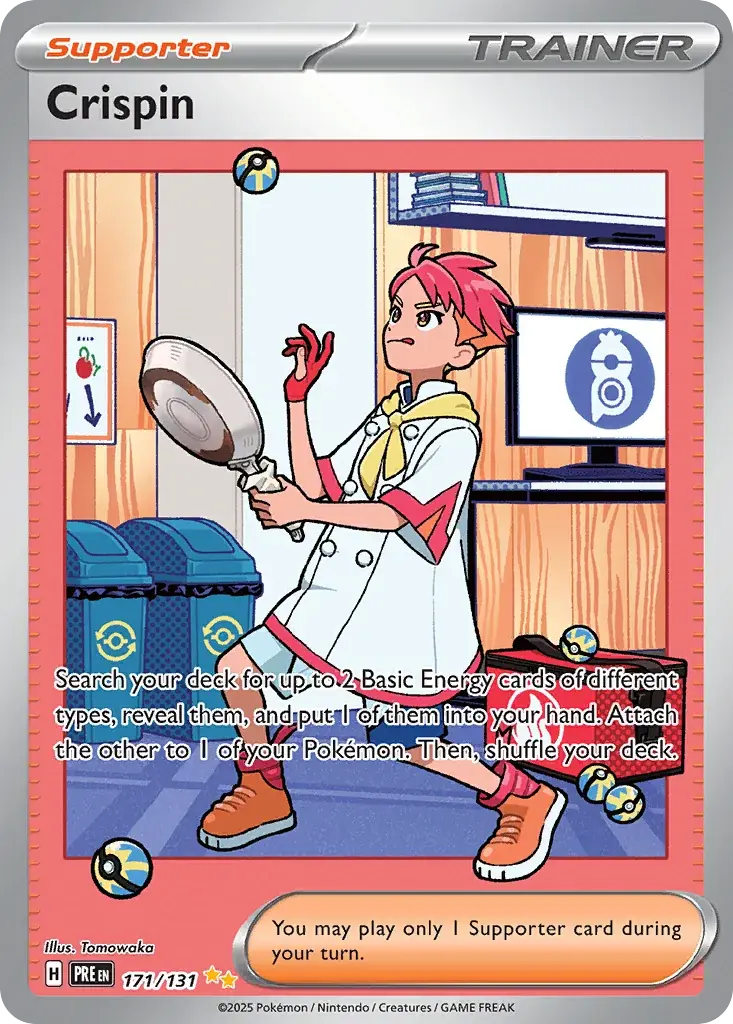 Crispin Prismatic Evolutions Pokemon card