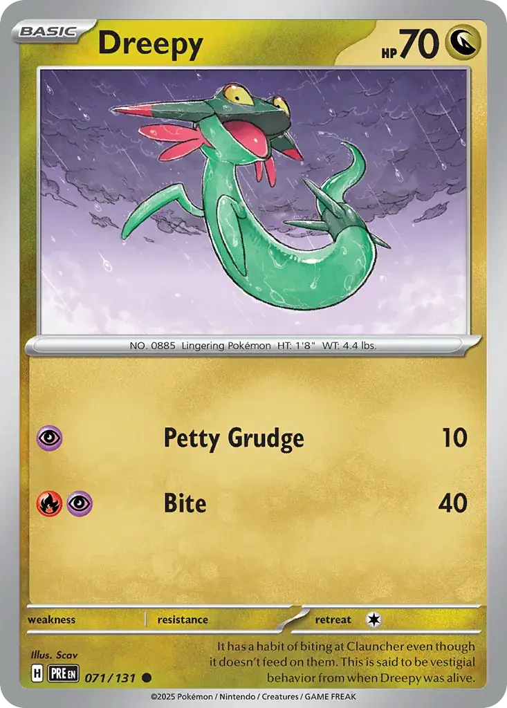 Dreepy Prismatic Evolutions Pokemon card