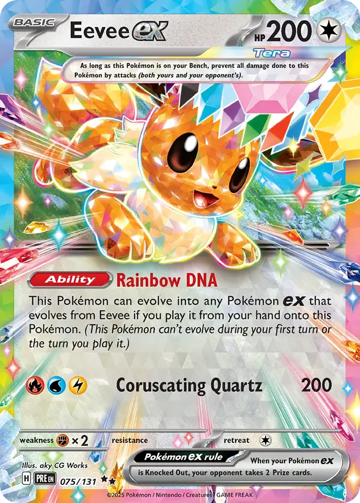 Eevee ex Prismatic Evolutions Pokemon card