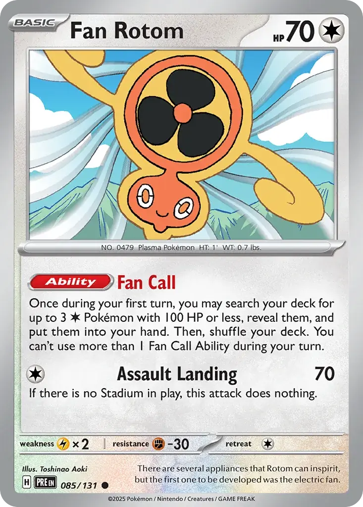 Fan Rotom Prismatic Evolutions Pokemon card